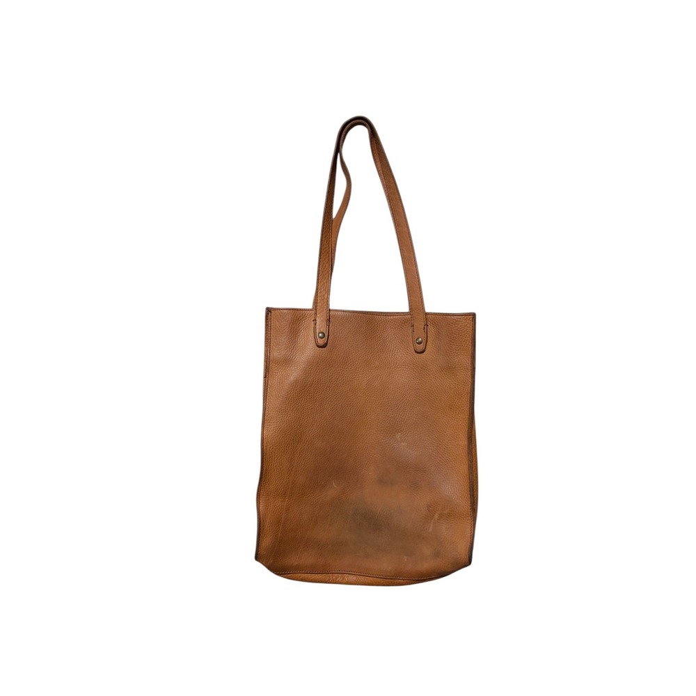 Rare‎ Duluth Trading Lifetime LeatherTote, Full Grain Oiled Vertical Tote...